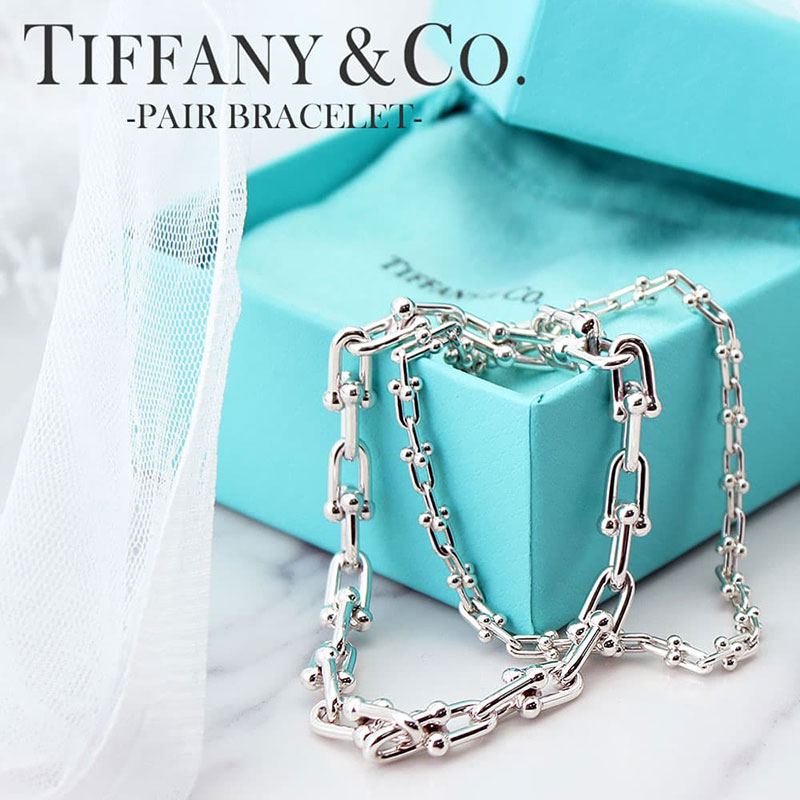 ペア ブレスレット 記念日におすすめ Tiffany ティファニー 新生活 ペア価格 ハードウェア ブレスレット プレゼント 新品 おそろい 結婚記念日 記念日 Tiffany Co 結婚 男性 女性 チェーン シルバー シンプル 彼女 彼氏 夫夫婦 カップル 人気 ブランド 新品 新生活