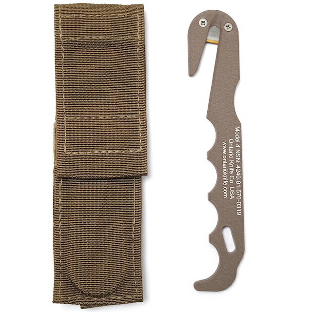 US（米軍放出品）ONTARIO ストラップカッター [Coyote][MODEL 4 CB Strap Cutter/Rescue Tool]画像
