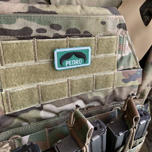 楽天市場 ミリタリーパッチ Pedro ヒゲミニパッチ ジョリーグリーン フック付き ｃａｐｔａｉｎ ｔｏｍ S