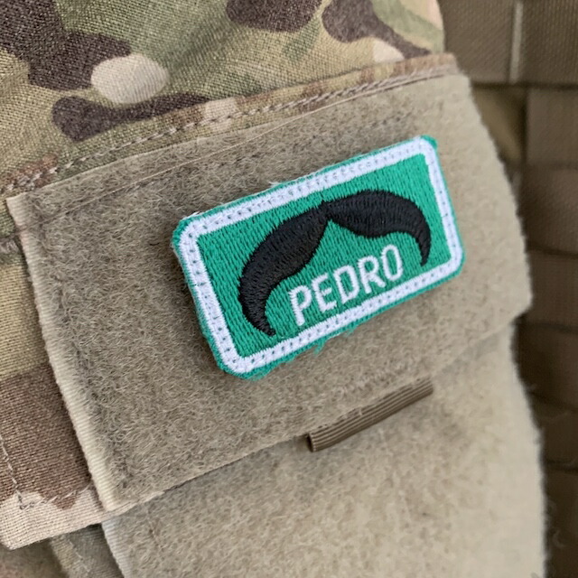 楽天市場 ミリタリーパッチ Pedro ヒゲミニパッチ ジョリーグリーン フック付き ｃａｐｔａｉｎ ｔｏｍ S