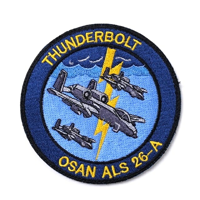 【楽天市場】Military Patch（ミリタリーパッチ）THUNDERBOLT OSAN ALS 26-A パッチ [フック付き ...