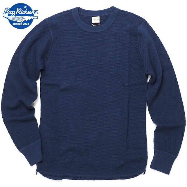 BUZZ RICKSON'S （バズリクソン）Thermal Shirt Long Sleeve Navy サーマル ロングスリーブ シャツ ネイビー [BR63755]｜ＣＡＰＴＡＩＮ　ＴＯＭ&rsquo;s
