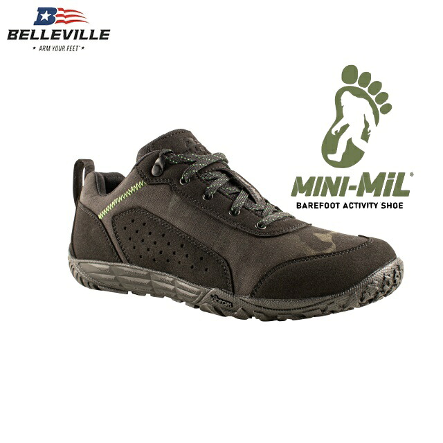 BELLEVILLE（呼びりん営造物）Mini-Mil MM003/ Barefoot Activity Shoe [BLACK/BLACK MULTICAM][ミニ製粉機 ベアフット アクティビティシュー]