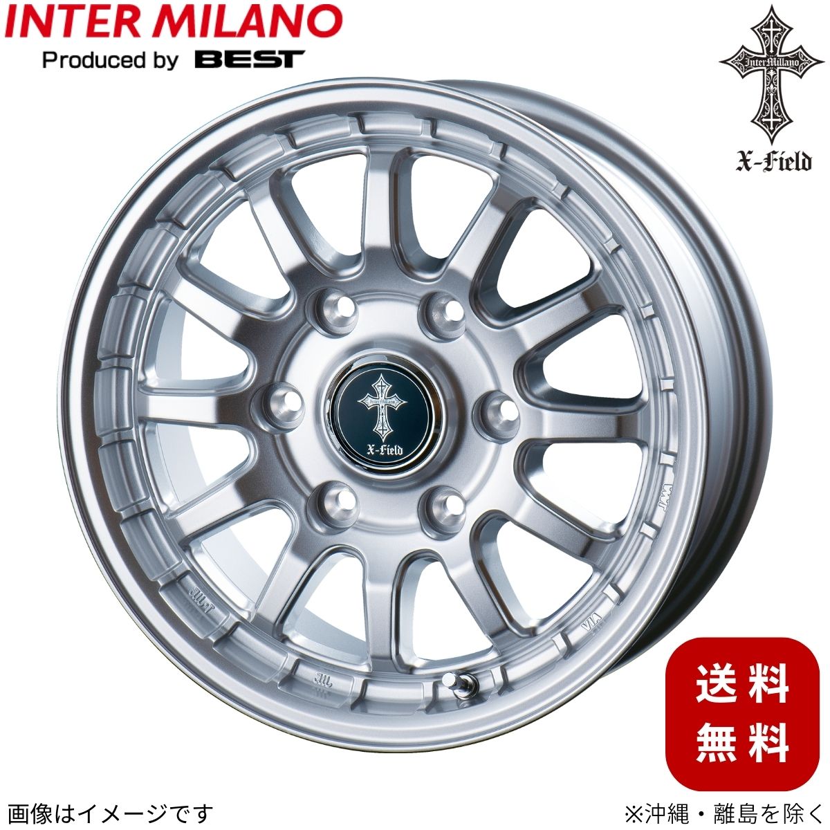 アルミホイール ハイラックス 120系 トヨタ インターミラノ クロスフィールドα 1本 17インチ 6穴 単品 【17&times;7.5 6-139.7 INSET25 SI】｜車パーツDIY