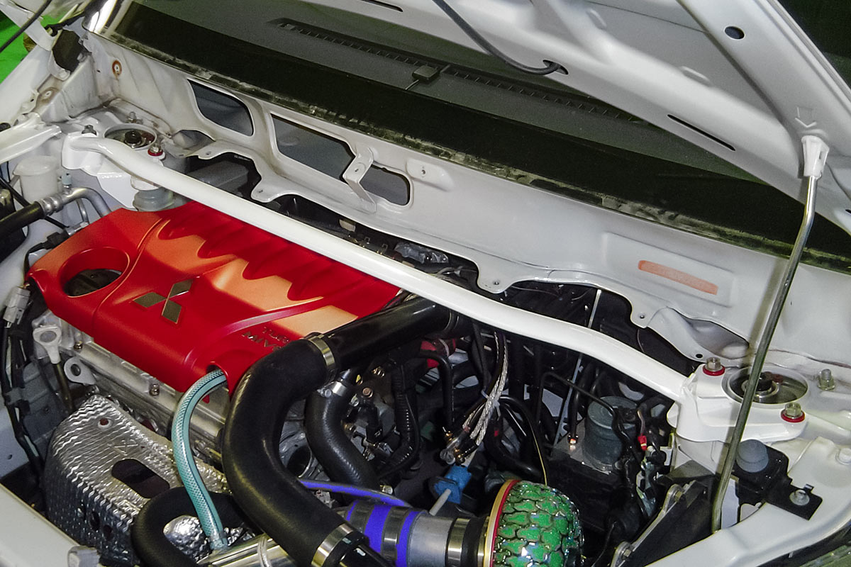 オクヤマ ストラットタワーバー Iタイプ コルト ラリーアート/プラス ラリーアート/1.5C Z27A(G)/Z27W/Z23A フロント アルミ 641 327 0
