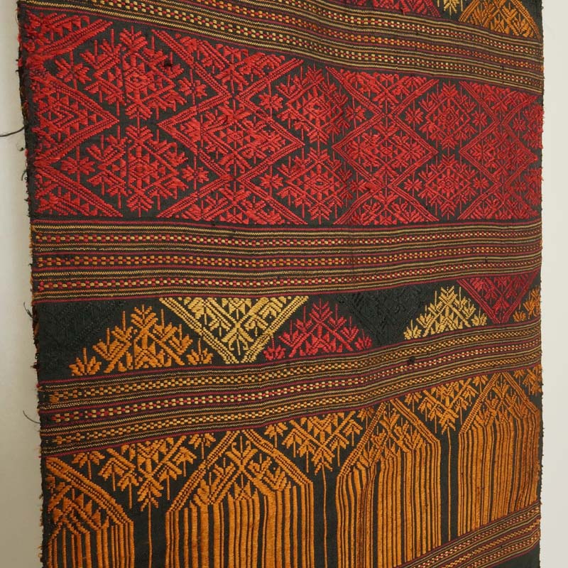 バタック族トバ湖 手織り古布 ショール インドネシア スマトラ+