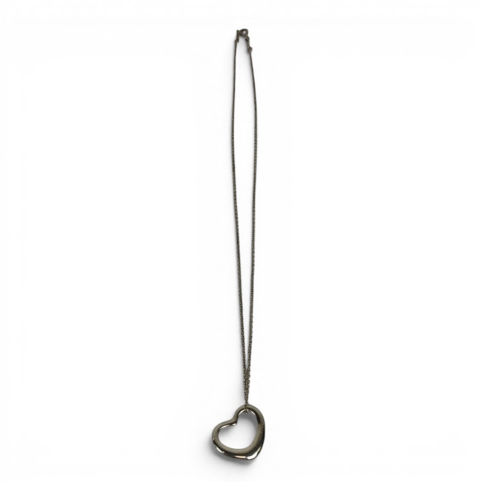 【中古】Tiffany & Co. ティファニー ネックレス オープンハート エルサペレッティ シルバー 925 アクセサリー 旧デザイン レディース｜CARA　VINTAGE＆SELECT