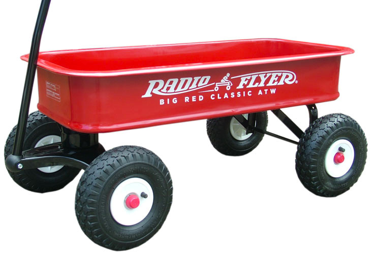 楽天市場 あす楽 送料無料 Radio Flyer ラジオフライヤー ビッグレッドatw タイヤ付 ワゴン 1800 1801big Red Classic Atw キャラメルカフェ