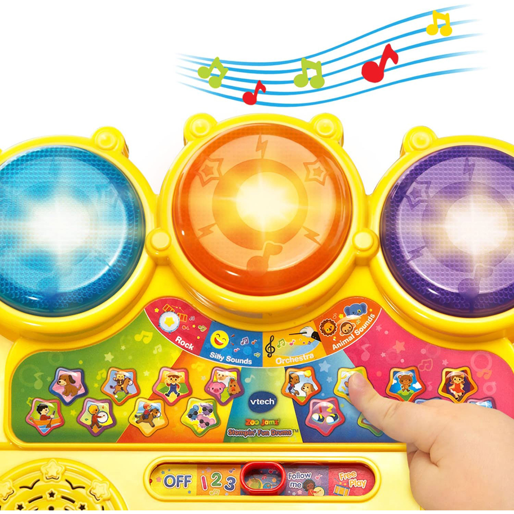 送料無料 Costco コストコ Vtech Zoo Jamz Stompin Fun Drums知育 玩具 おもちゃ ドラム 楽器 Sermus Es