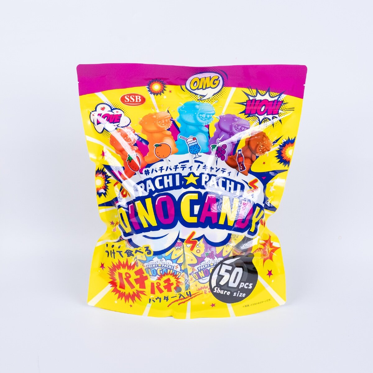 楽天市場】パチパチ ディノキャンディ 5種 50本 525g : 雑貨通販