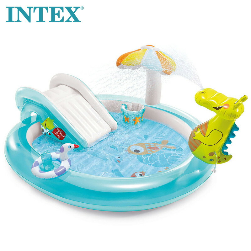 楽天市場】即納 【 INTEX インテックス 】 ダイナランド プレイセンター プール 水遊び 恐竜ビニールプール 夏休み も 滑り台 おもちゃ  誕生日 プレゼント ギフト 贈り物 : キャラメルカフェ