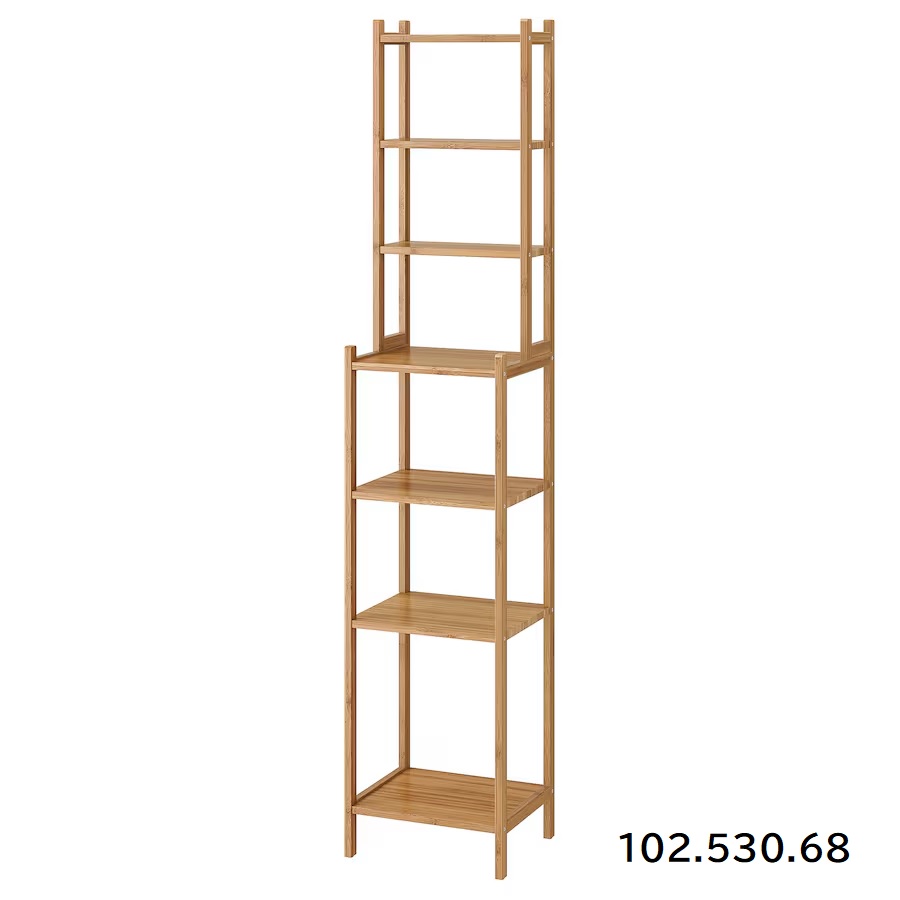 SALE【 IKEA イケア 】 RAGRUND ローグルンド シェルフユニット 竹 33cm 7段 竹製 棚 シェルフ バスルーム キッチン 洗面所 小物収納 ラック スリムラック 化粧品収納 コスメ収納 食品ラック 整理整頓 北欧 おしゃれ バンブー バスルームラック 102.530.68 10253068 直送｜キャラメルカフェ