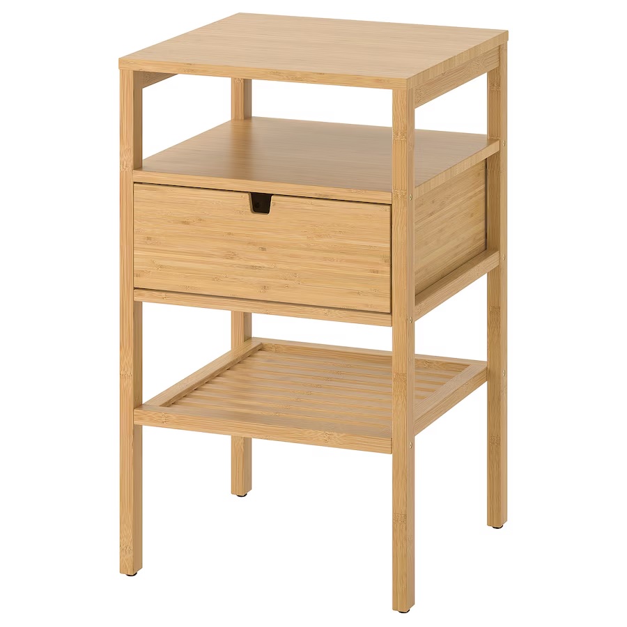 【 IKEA イケア 】 NORDKISA ノールドシーサ サイドテーブル 竹 40×40糎 404.476.78抽き出し 臥榻サイドテーブル 長椅子時刻表 臥し所 2階建てバス御部屋 洗面所 小物納める 仕合わせ 納める 食料雑貨類仕合わせ 取り片づける取り並べる 北欧 今めかしい バンブー 40447678 直送