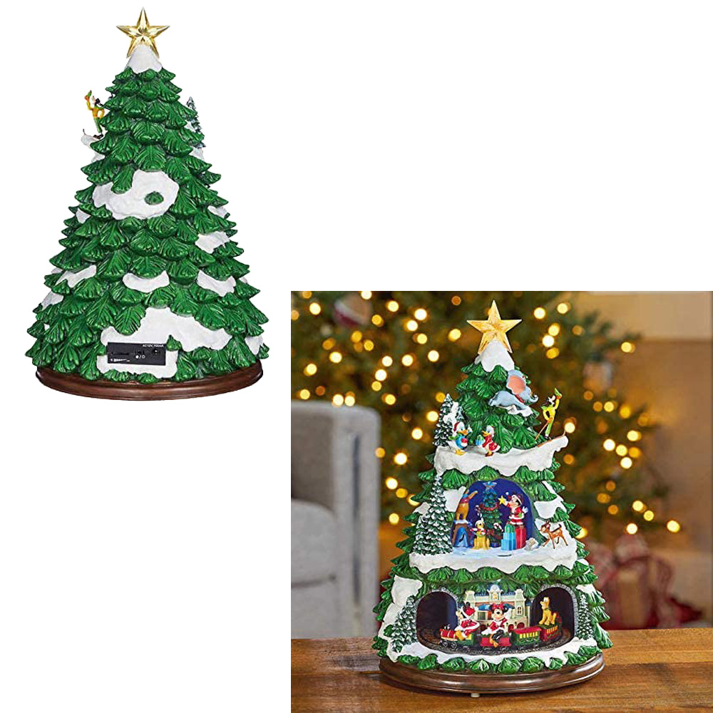 楽天市場 あす楽 送料無料 Costco コストコ Disney ディズニー クリスマスツリー オブジェ オーナメント オルゴール 高さ45cm ミッキー キャラメルカフェ