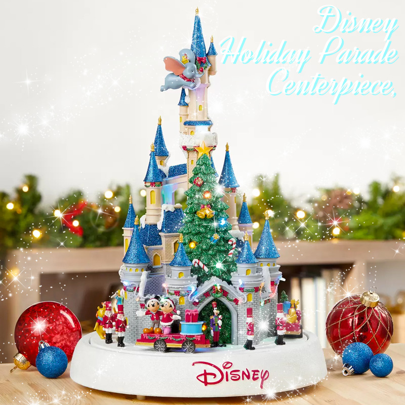 【 Disney 】クリスマス ディズニーマジックキングダム センターピース パレードシーン オーナメントお城 ツリー プレゼント おもちゃ ミッキーマウス ミニー くまのプーさん ダンボ Disney Holiday オルゴール あす楽画像