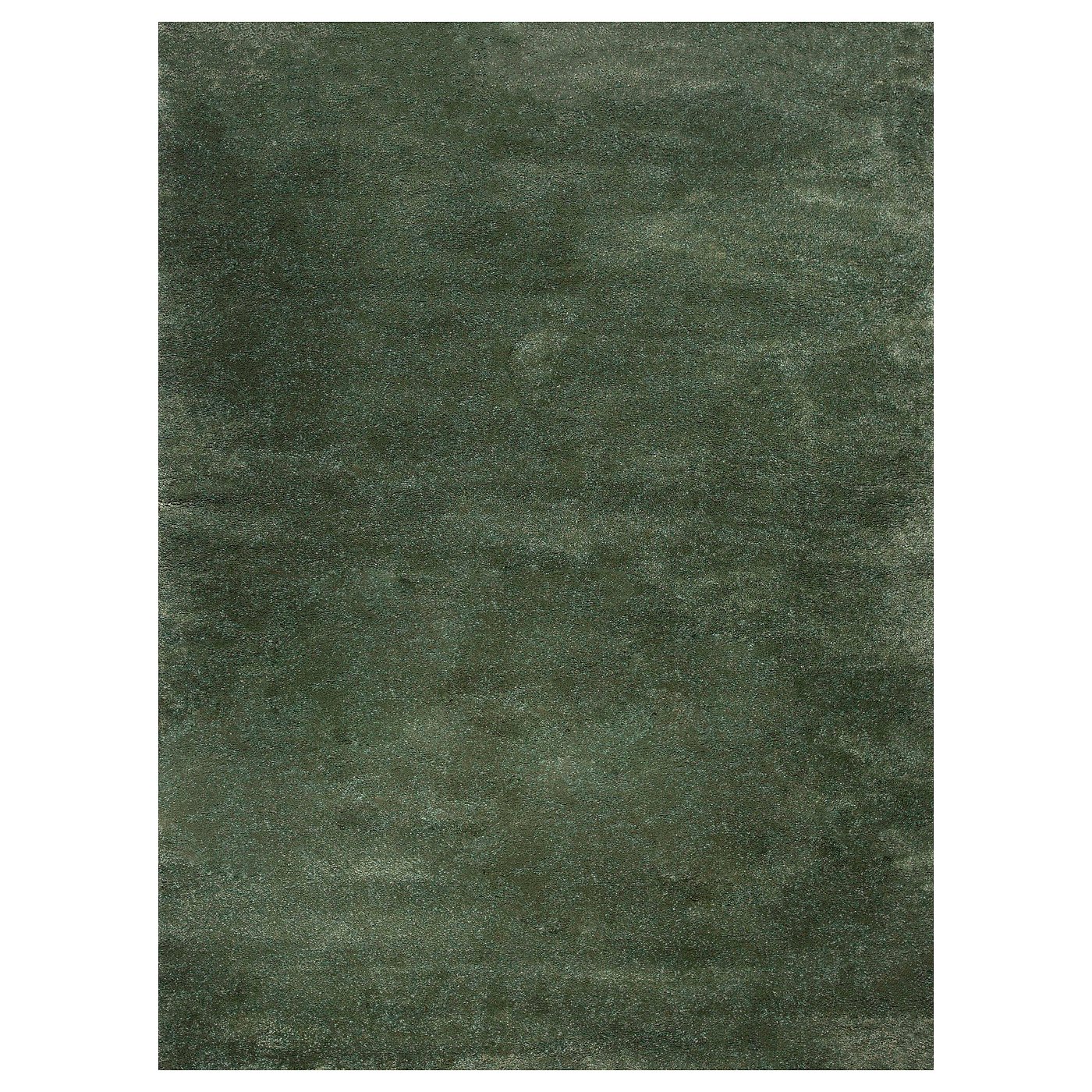 ラグ 厚手パイル ソフトタッチ 防音効果 グリーン ベッドルーム リビング用 133x195cm IKEA 306.288.58|キャラメルカフェ