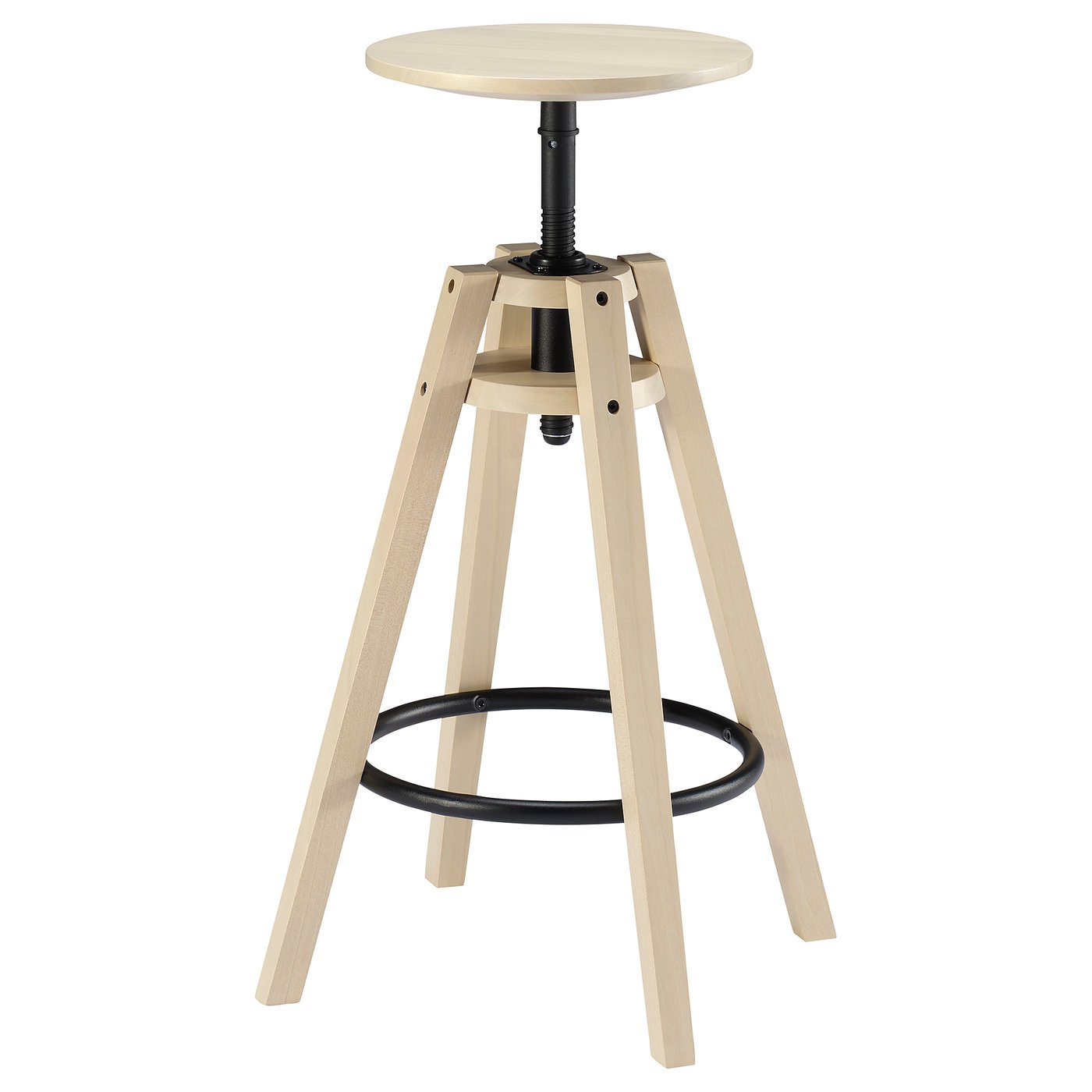 カウンターチェア バーチ製 高さ調節可能 スチールフレーム 屋内使用向け シンプルデザイン DALFRED 606.130.92