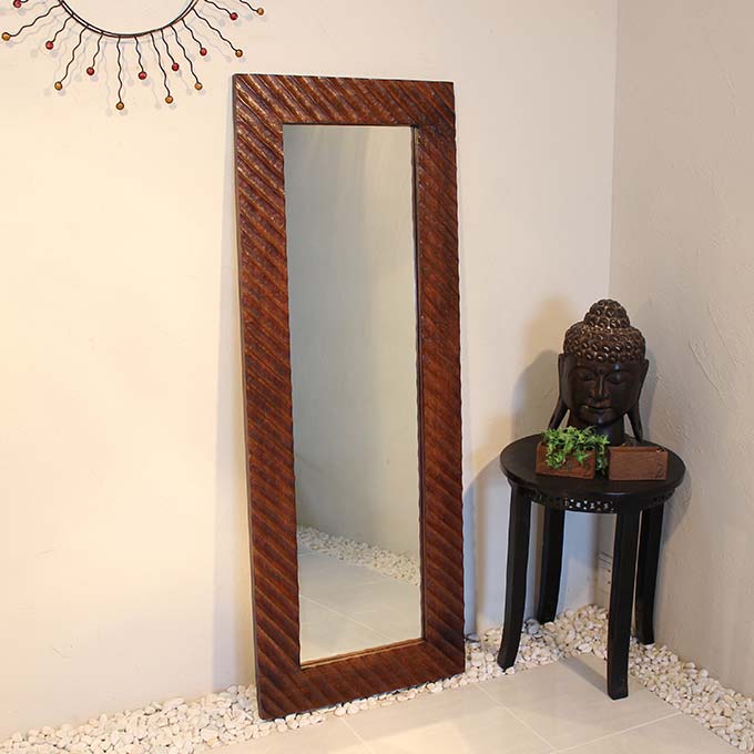 楽天市場】バリ アンティークミラー 姿見 ボートリメイク 150×70cm