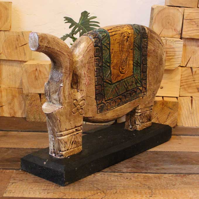 【楽天市場】アジアン ゾウ 象の置物 アンティーク風 エスニックオブジェ：アジアン雑貨・家具のカランカラン