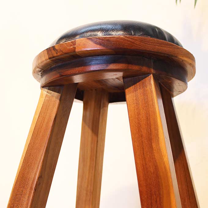 【楽天市場】カウンターチェア フェイクレザー 椅子 スツール 背もたれなし：アジアン雑貨・家具のカランカラン
