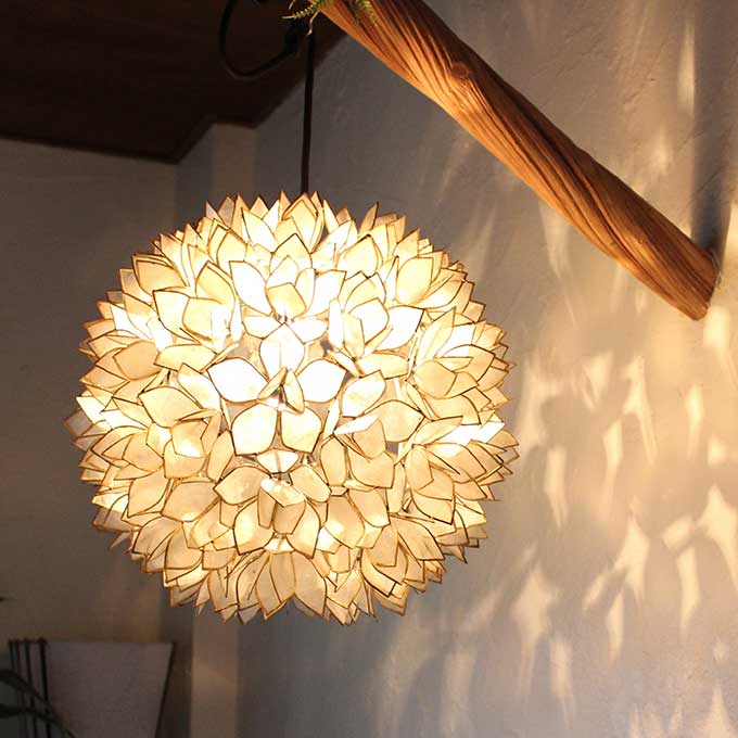 Caran2 Shell Flower Pendant Lights H38cm Ceiling Lights Ceiling