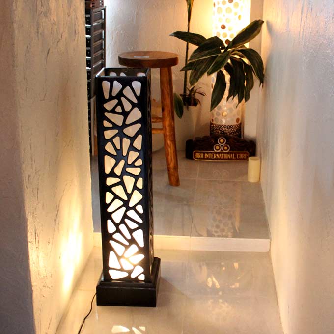 楽天市場】個性的 バリ風 ライト 照明 フロアスタンドライト H42cm