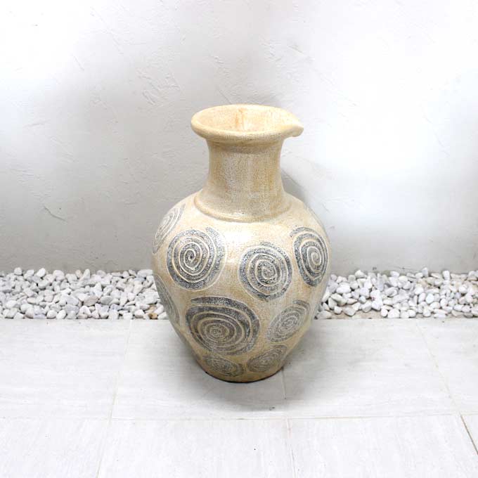 【楽天市場】大きな壺 花瓶 陶器 H60cm バリ風 おしゃれ インテリア：アジアン雑貨・家具のカランカラン
