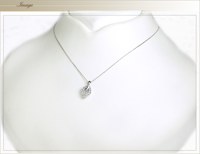 K18WGホワイトゴールド ダイヤモンド50.00ct シンプル ネックレス 高