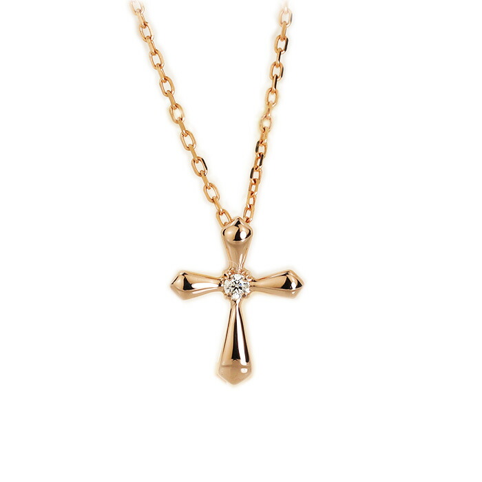楽天市場】K18PGダイヤモンドクロスペンダントトップ(ダイヤ
