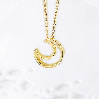 K18 ムーンペンダントトップ(Moonlight)(月)(18k、18金製 ペンダントヘッド)(pzm11k)