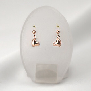 楽天市場】K18揺れるシェークハートピアスCiurlare(4mm)(軸太0.9mmX長