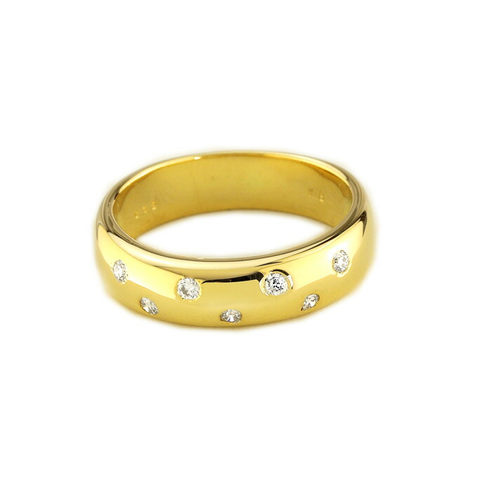 楽天市場】【ご予約納期6～8週間程】K18ダイヤモンドドッツリング