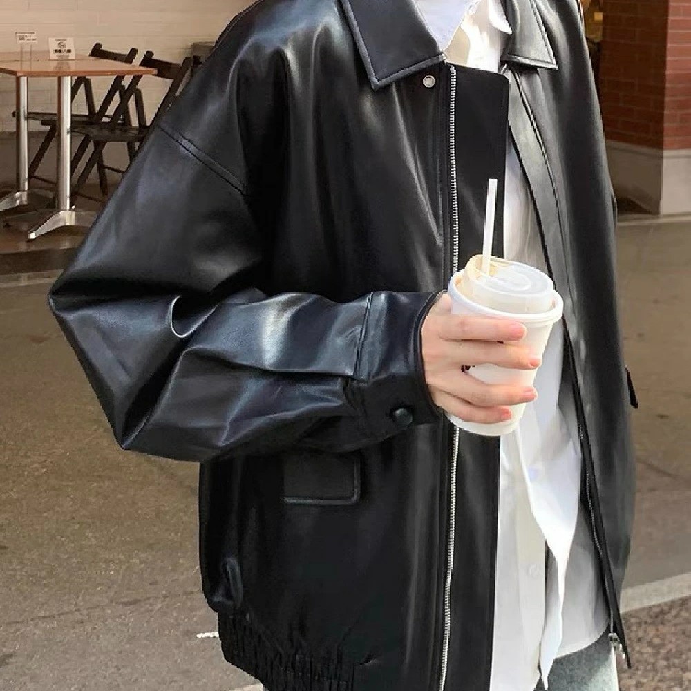 楽天市場】レザージャケット 革ジャン 革ジャケット バイカラー