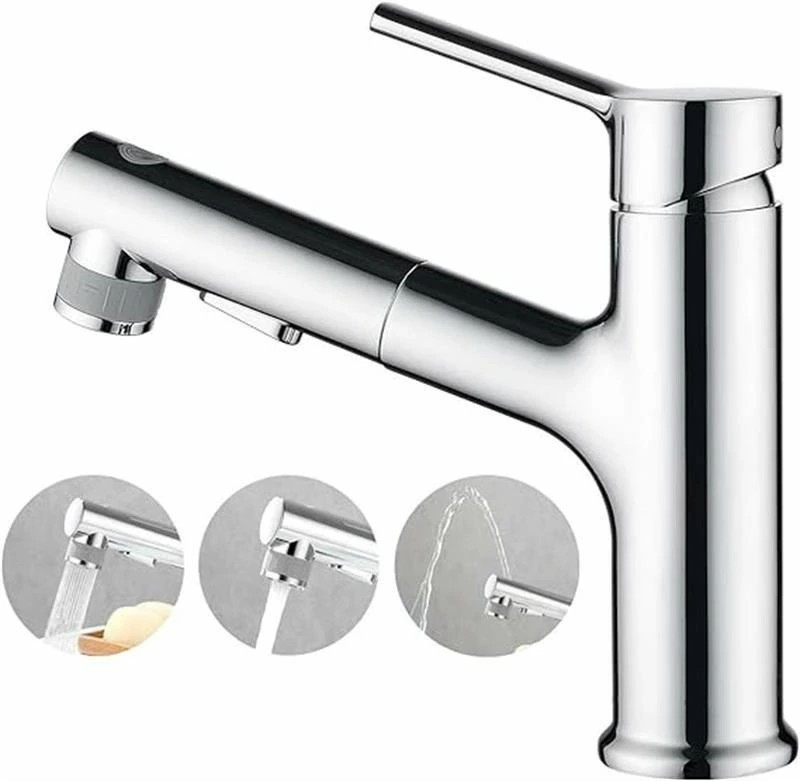 ホース収納式シングルレバー洗髪シャワー混合水栓 ホース収納式シングルレバー洗髪シャワー混合水栓