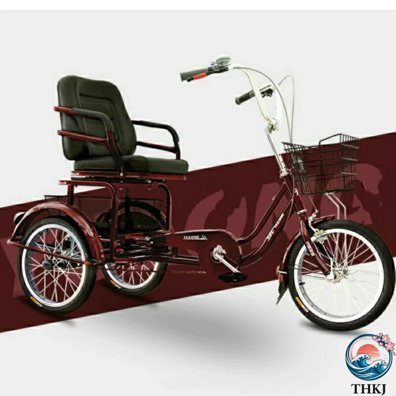 【全品2点で5%OFF】大人 三輪車 自転車 アシスト ビーチクルーザー お年寄り向け レディース メンズ 1速 16/18インチ 3輪 シート前後調整可能 男性と女性用 の人力車クルージング三輪車｜carboo