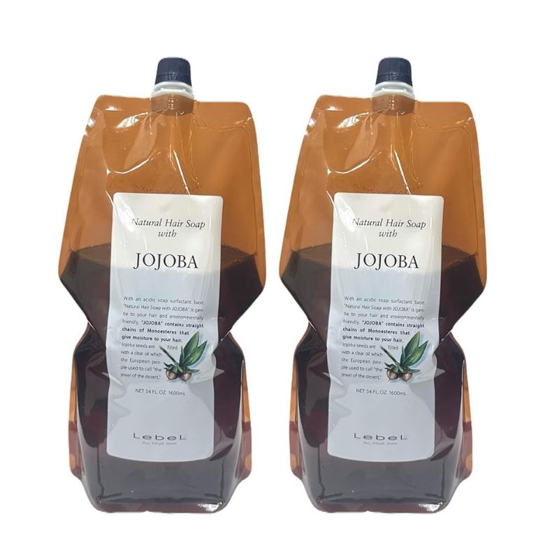 ルベル ナチュラル ヘアソープ シャンプー ホホバ JO 1600ml 2個セット 詰替え用 リフィル