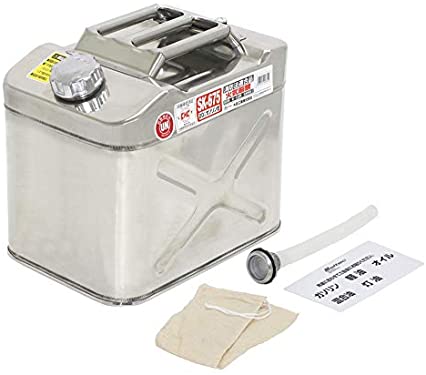 ガソリン携行缶 20l ステンレス 消防法適合品 KHK UN 鋼鈑厚み 0.8mm 大自工業 SK675