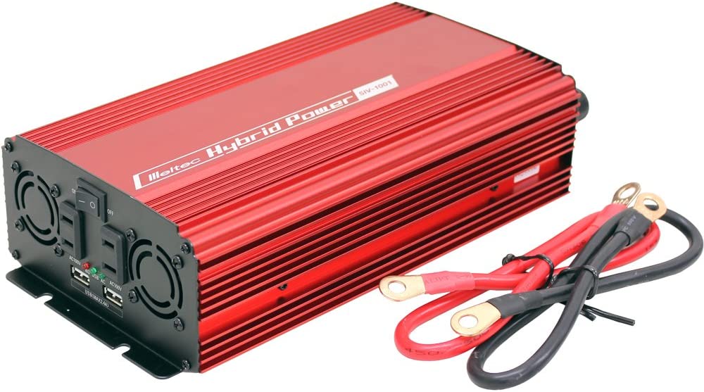 USB コンセント タップ 車 24V コンセント2口800W USB2口2.4A 静音タイプ 大自工業　SIV1001｜CARCSTORE