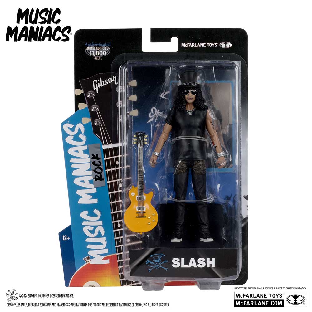 スラッシュ McFarlane Music Maniacs （Tシャツ/ブラック） / Slash 12/13入荷