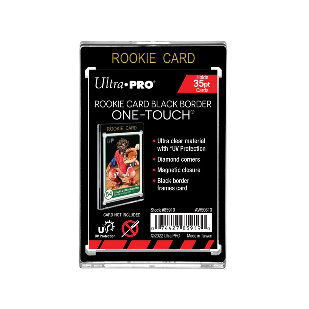 ウルトラプロ (Ultra Pro) 35PT ルーキー UVワンタッチマグネットホルダー 黒枠 1mm厚 トレーディングカードケース トレカ #85919 | 35PT Rookie Black Border UV One-Touch Magnetic Holder | Trading card storage cases画像