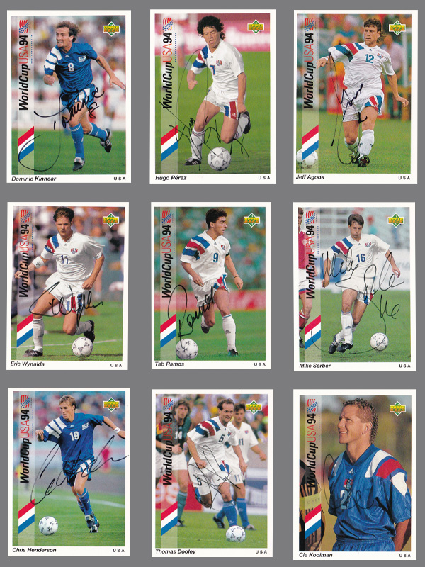 楽天市場 サッカーカード Uda 1994年ワールドカップ チームusa直筆サインカードセット 1994 World Cup Team Usa Auto Card Set カードファナティック