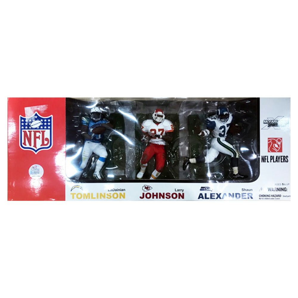 楽天市場 Nfl マクファーレン Elite Club Rb 3体セット ラディニアン トムリンソン ラリー ジョンソン ショーン アレキサンダー カードファナティック