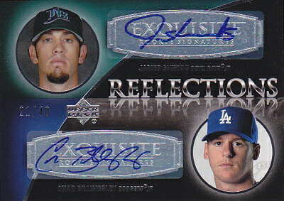 楽天市場 ジェームズ シールズ チャド ビリングズリー 07 Ud Exquisite Collection Rookie Signatures Reflections Autographs 40枚限定 21 40 James Shields Chad Billingsley カードファナティック