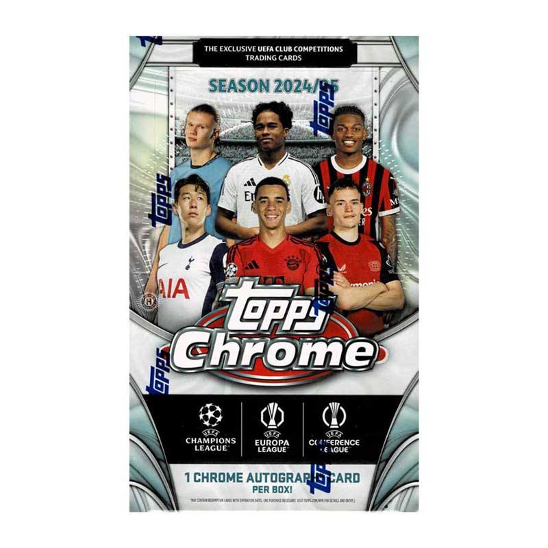 2024-25 Topps Chrome UEFA Club Competitions Soccer Hobby Box 5/16入荷