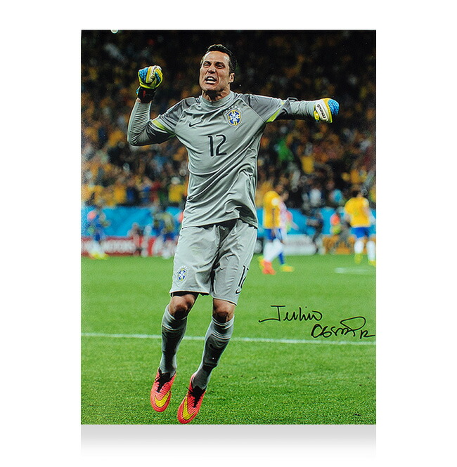 ジュリオ セザル 肉筆身振り稼ぎ光画 ブラジル表す 14 Fifa ワールドカップ 制勝 Vs クロアチア Julio Cesar Signed Brazil Photo 14 Fifa World Cup Victory Vs Croatia Newbyresnursery Com