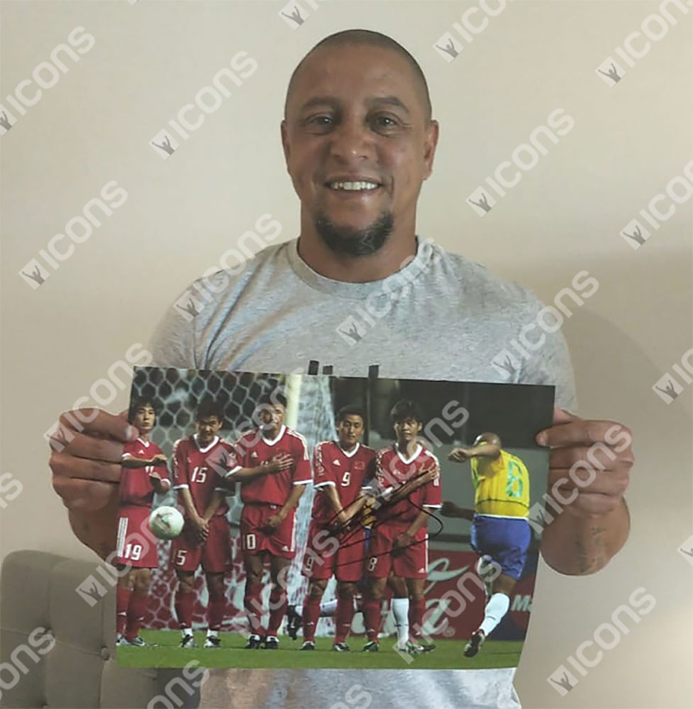 楽天市場 ロベルト カルロス 直筆サインフォト ブラジル代表 02 Fifa ワールドカップ ゴール Vs チャイナ Roberto Carlos Signed Brazil Photo 02 Fifa World Cup Goal Vs China カードファナティック