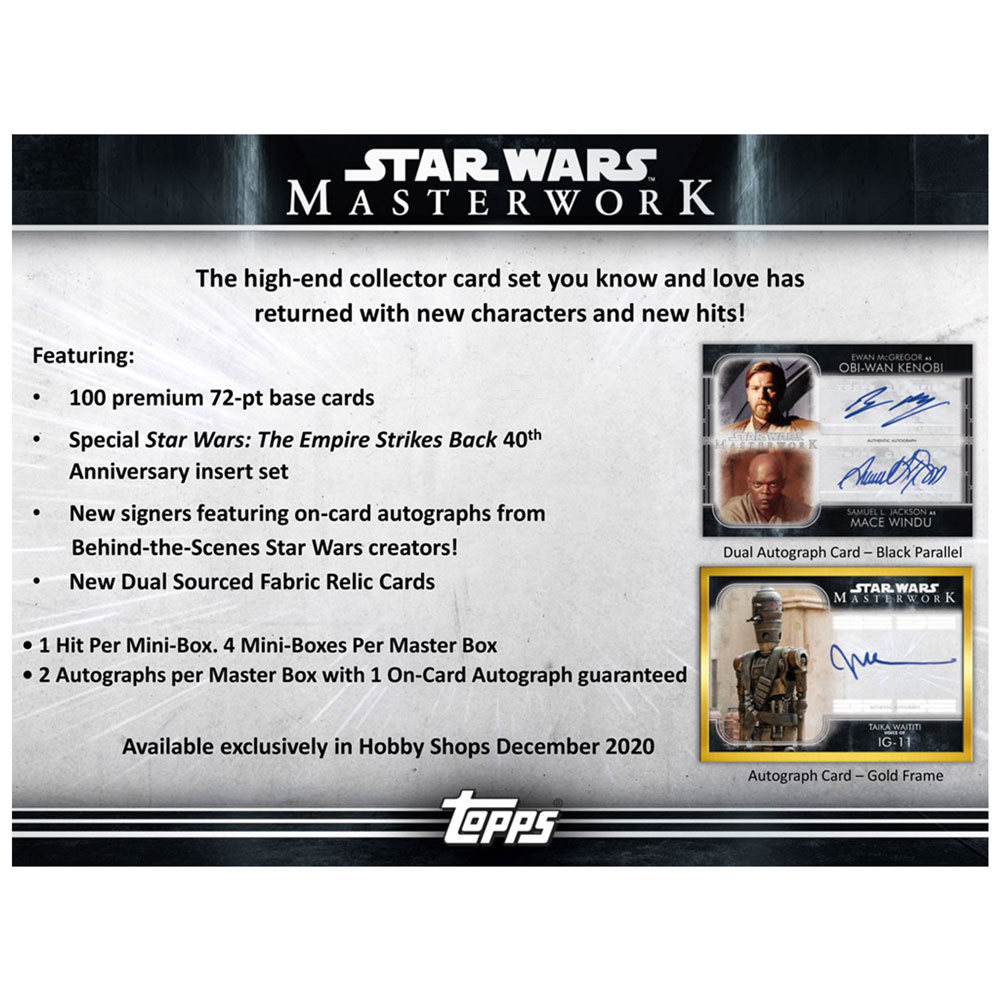 スーパースター ウォーズ Topps Star Wars Masterworks トレーディングカード 12 16入荷 Cannes Encheres Com