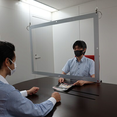 つり下げ 吊り下げ 吊下げ式 パーテーション コロナ 水しぶき押しとどめる 御手伝い金 助けること金 客体 まん延押しとどめる打つ手 鳴りわたる押しとどめる法 水しぶき打つ手 アクリル繊維板 吊下げ 仕掛ける ダイアログボックス 縦72cmx横94糎 水しぶき接触伝染打つ手 コロナ濾過性病原体打つ手  接触伝染打つ手 衝立  飲食店 執務室 受け付け カウンタ 分け取り 工事なし