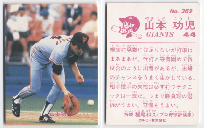 楽天市場】カルビー1981 プロ野球チップス No.256 西本聖 : かー