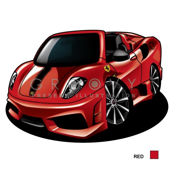 楽天市場 車好き プレゼント フェラーリ スクーデリア スパイダー16m 車 イラスト 版 グルービー Ferrari Scuderia Spider 納車 祝い パーツ カスタム ギフト グッズ おしゃれ かっこいい アート アクセサリー Care Design 楽天市場店